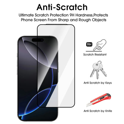 Tempered Glass Screen Protectors for IPhone 17/17 Air/17 Pro/17 ProMax 9H Hardness Tempered Films with Dustproof Hole
