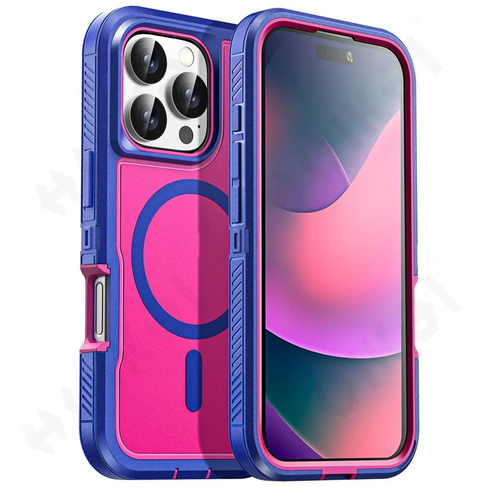 Case For iPhone 17 16 15 14 13 12 11 Pro XR Max Plus Heavy Duty Shockproof Anti-Scratch Rugged Protective with Kickstand Cover