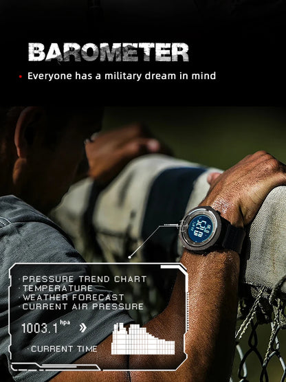 NORTH EDGE APACHE-46 Men Digital Watch Outdoor Sports Running Swimming Outdoor Sport Watches Altimeter Barometer Compass WR50M