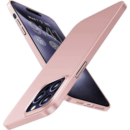 Ultra Thin Matte PC Hard Back Cover Case For iPhone 17 Air 16e 16 15 14 13 12 Pro Max Solid Color Slim Frosted Shell iPhone17air