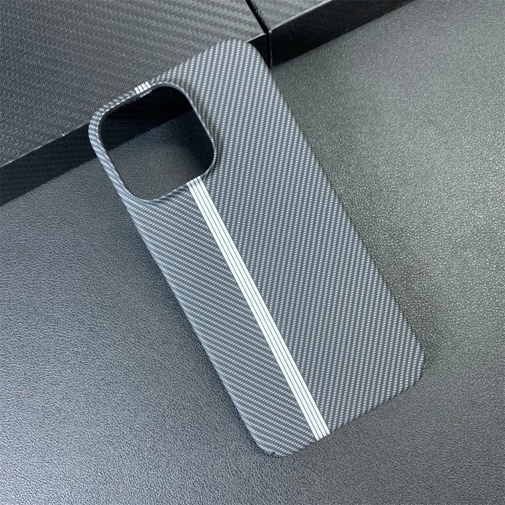 Luxury Contrast Carbon Fibre Pattern Matte Phone Case For iPhone 17 16 15 11 12 13 14 Pro Max Ultra Thin Hard Shockproof Cover