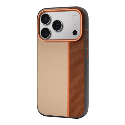 Hit Color PU Leather Texture MagSafe Shockproof Case For iPhone 17 17Pro Max 16 15 14 Alloy Lens Wireless Charging Frosted Cover