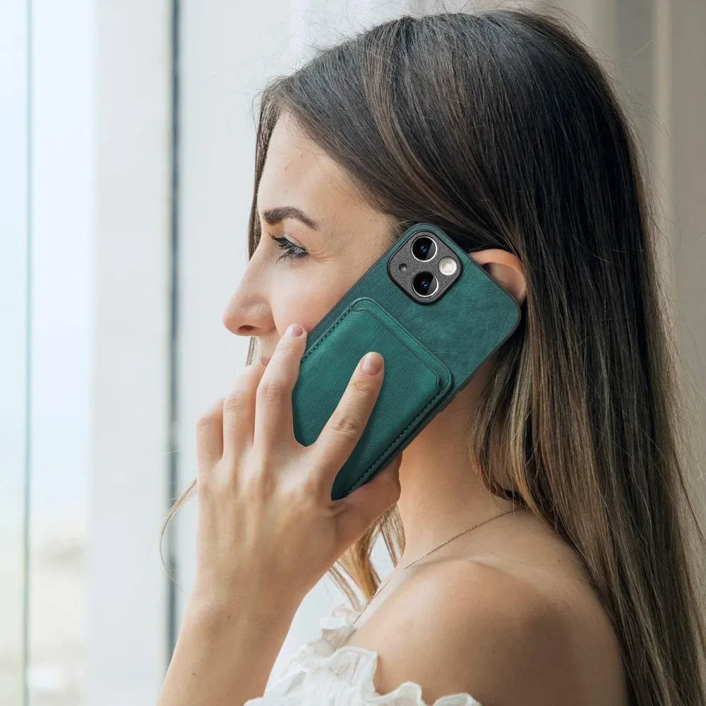 Vintage Leather Case with Detachable Magnetic Wallet Card Holder For iPhone 17 Air 16e 16 Pro Max 15 14 Plus 13 12 11