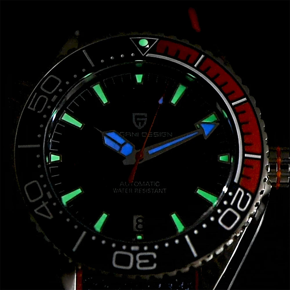 PAGANI DESIGN Top 100M Waterproof Watch Outdoor Military Sports Ultra Luminous Dial Men's Mechanical Automatic watches for man