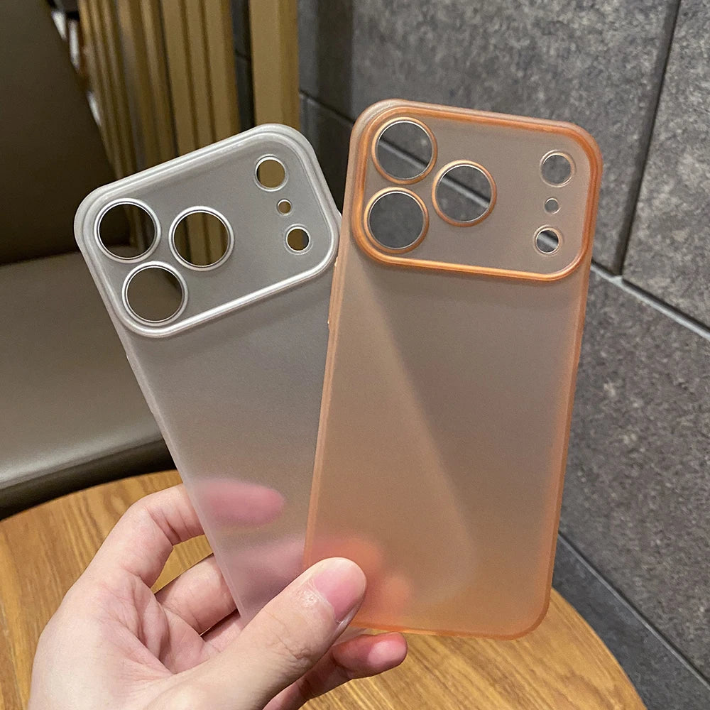 Newest Ultra Thin Frosted Phone Case for iPhone 17 Pro Max 12 13 14 15 16 Pro Max 17Air Plus 0.3mm Slim Matte PP Cover