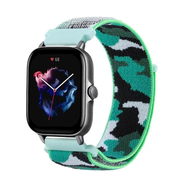 Nylon Loop Strap for Amazfit GTR 47mm/GTR2/2e/3/3 Pro/4/GTS/2/mini/3/4 Bracelet for Amazfit Balance/bip 5/Stratos 2 2S