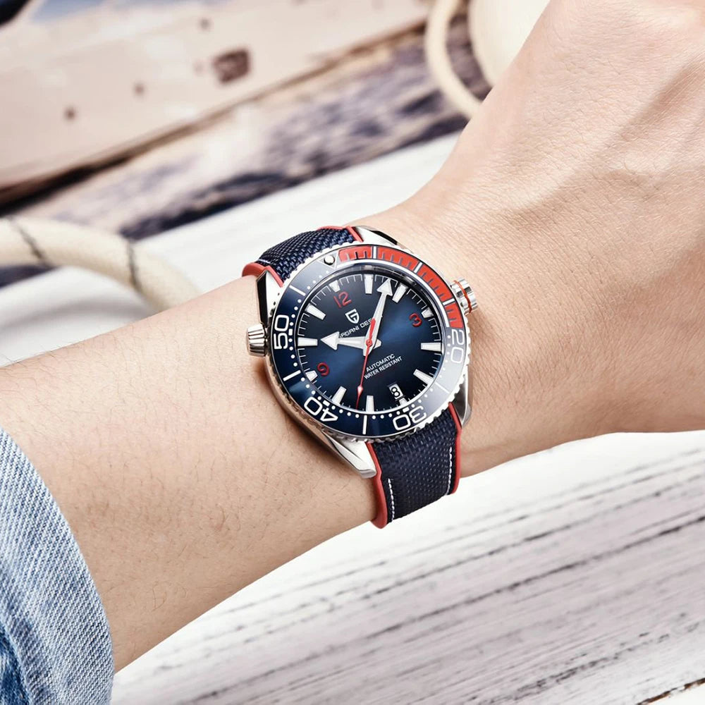 PAGANI DESIGN Top 100M Waterproof Watch Outdoor Military Sports Ultra Luminous Dial Men's Mechanical Automatic watches for man