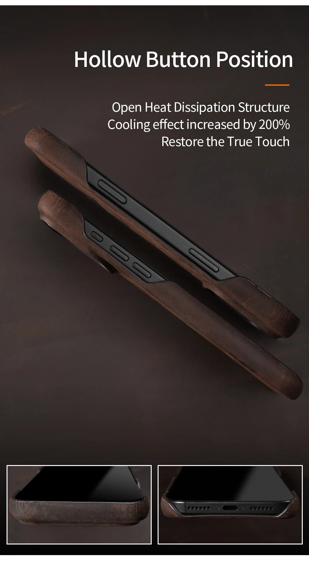 Case for iPhone 15 16 17 Pro Max 17Pro 17 Air 16Pro Retro Luxury Genuine PULL-UP Leather Magnetic Phone Back Cover