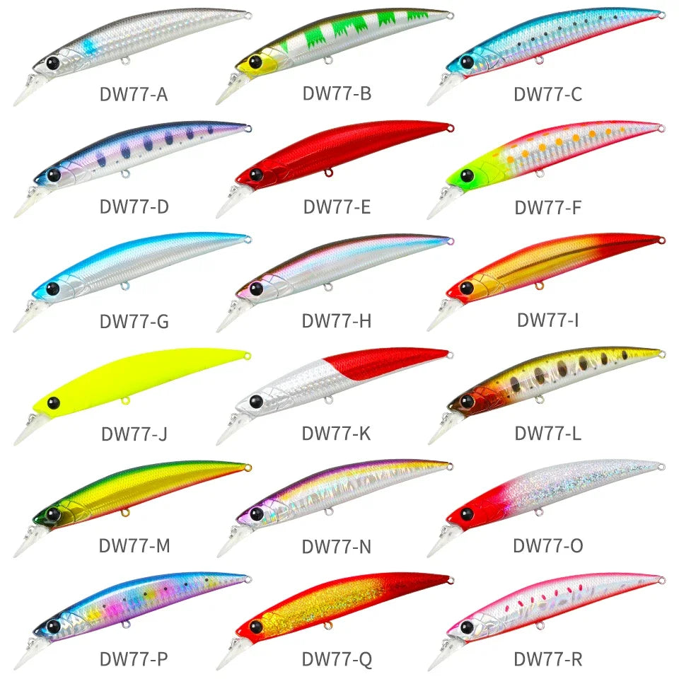Sinking Minnow 110S DW77 110mm 22g Long Casting Fishing Lure Large Trout Seabass Sea Fishing Hard bait