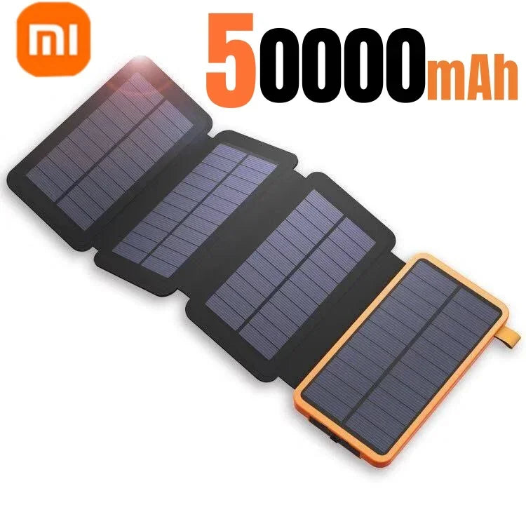 200000mAH Solar Power Bank Folding Solar Panels 5V 2A USB Output Portable Outdoor Camping Sun Power For IPhone Android