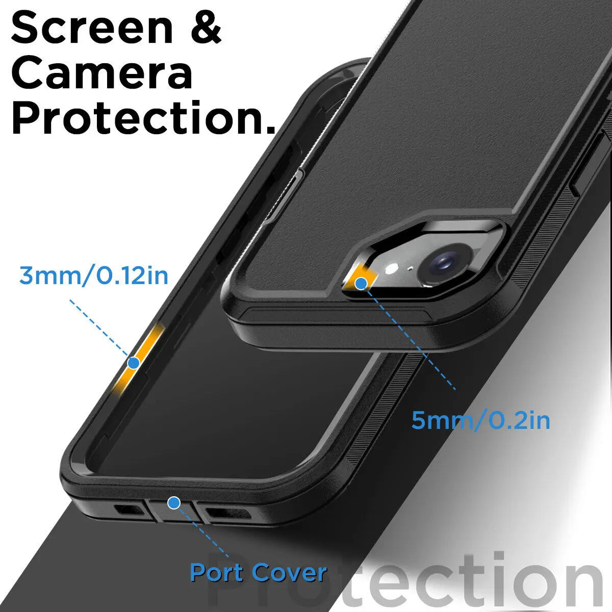 For iPhone 17 Air 16e 15 Pro 14 Plus 13 Pro Max 12 11 XR Phone Case Heavy Duty Defend Hybrid Rugged Shockproof Armor Hard Cover