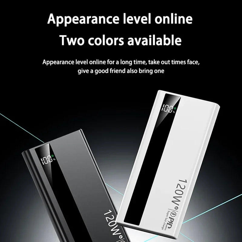 Xiaomi 500000mAh High Capacity 120W Power Bank Super Fast Charging Power Bank Portable Battery Charger For iPhone Samsung Huawei