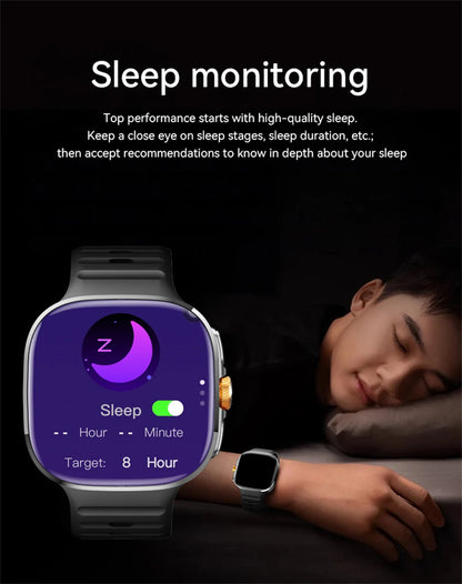 Smart Watch 720*720 AMOLED 2.40 inch Screen Video Call 8GB+128GB RAM 2100 mAh Google Play WIFI GPS Smartwatch