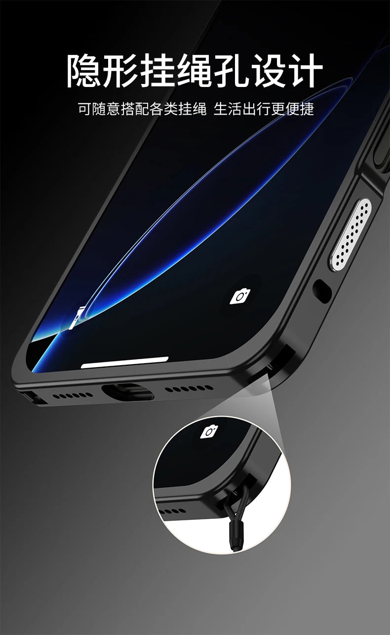 Metal Frame Bumper Phone Case For iPhone 17 16 15 14 13 Pro Max Plus 17Air Aluminum Alloy Lens Heat Dissipation Shockproof Cover