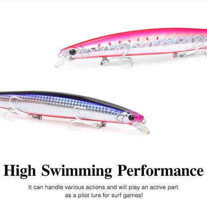 Floating Minnow Fishing Lure DW110 STINGER 163mm 31g Sea Fishing Hard Bait Piura Seabass Baits