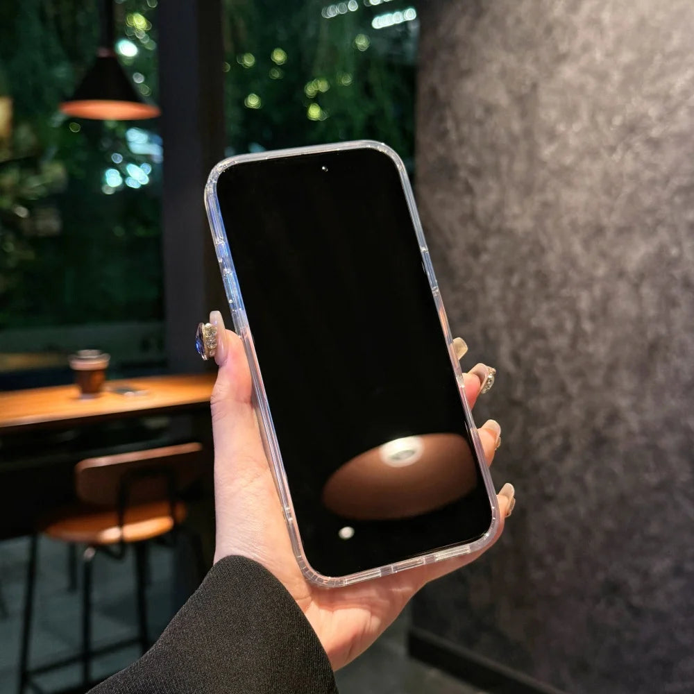 Gradient color design is fashionable and Glacier patterned 17Pro 17Air For iphone 17 pro max case ，reen Blue