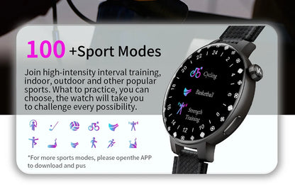 KUMI GT6 Pro 1.3" 360*360 AMOLED Smart watch 100+Sport Modes IP68 waterproof Bluetooth call Sleep Healthy Monitor for iOSAndroid