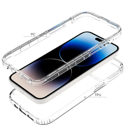 Full Protection Transparent Clear Phone Case for iPhone 17 16E 16 Pro Max 15 14 13 12 Mini 11 XS Max Soft Shockproof Back Cover