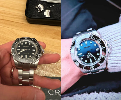 Cronos L6009M Diver Watch Waterproof NH35 Automatic Mechanical Sapphire Crystal Luminous 44mm Luxury Wristwatch