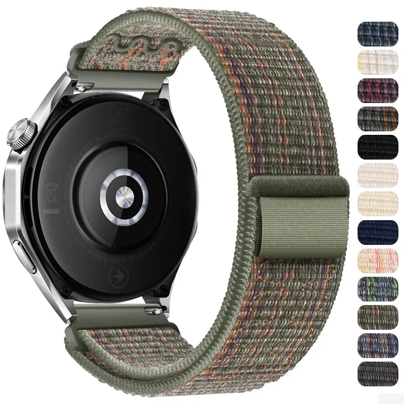 Smart Watch Strap for Amazfit Balance GT4/3/2 46mm Nylon Loop Bracelet for Samsung Galaxy Watch 4/6 Classic 5 Pro 45mm