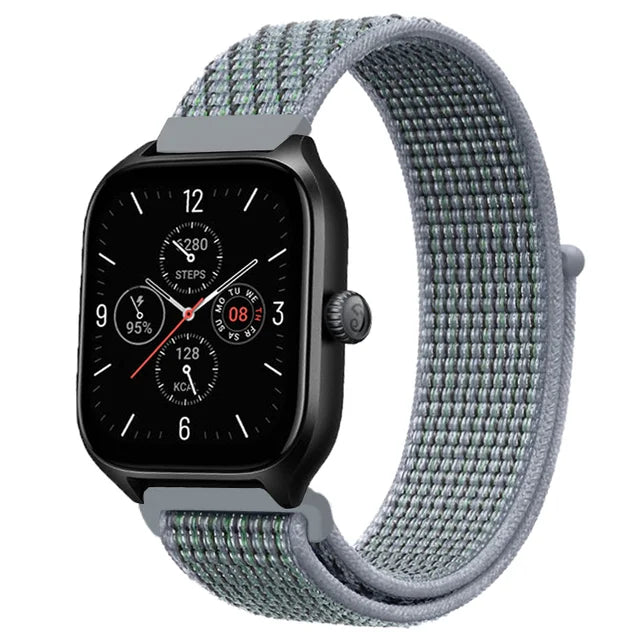 Nylon Loop Strap for Amazfit GTR 47mm/GTR2/2e/3/3 Pro/4/GTS/2/mini/3/4 Bracelet for Amazfit Balance/bip 5/Stratos 2 2S