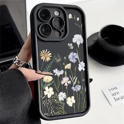 IPhone 17 16e 15 16 Pro Max 14 13 12 Pro Max 15 16 Plus Air 11 Case Flowers Pattern Shockproof Soft TPU Silicone Phone Cover