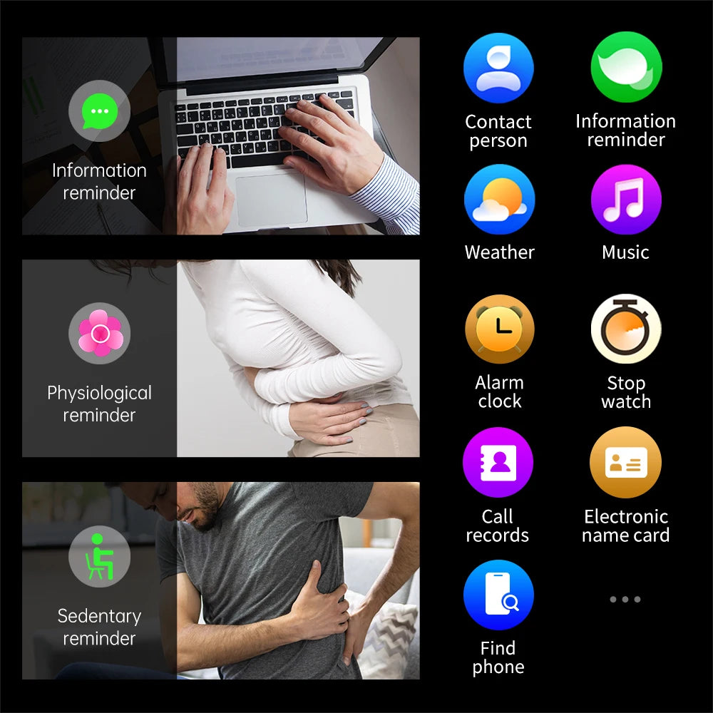 KUMI KU7 Smart watch 1.96" Amoled screen IP68 Waterproof 100+Sport Modes  Bluetooth Call Health Sleep Monitoring