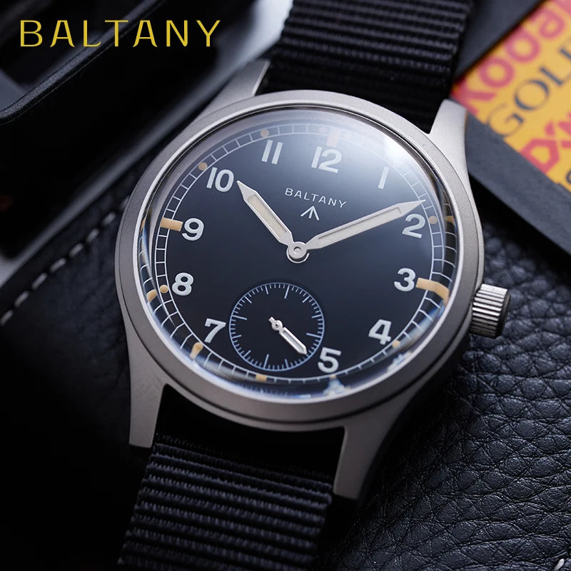 Baltany Dirty Dozen Watch Man S2019 Military Vintage Wristwatch Small Seconds Hand VD78 Quartz Luminous 100M Waterproof Field Wa