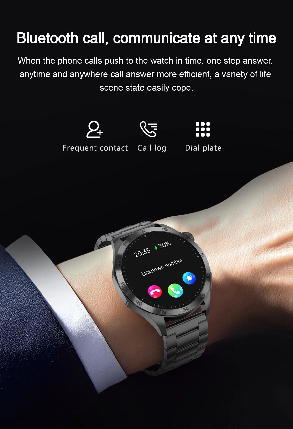 Huawei ECG+PPG Laser Treatment Health Smart Watch Three highs Clock Blood pressure Heart rate Men HD Call Bracelet