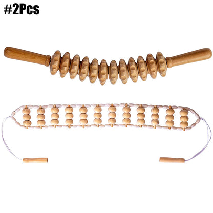 Body Wood Therapy Complete Kit Wooden Maderotherapy Kit for Reductive Massage Colombian Wood Therapy Tools for Body Contour Tool