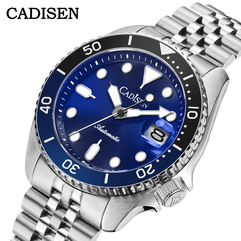 New CADISEN BGW9 Strong Glow Business Watch Diving Men's Automatic Watches Men Mechanical Wristwatch 200m Waterproof  Japan NH35