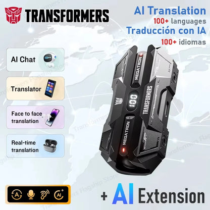 Bluetooth V5.4 Earphones Real-time Translation With AI Chat Headphones Meeting Recording Earbuds