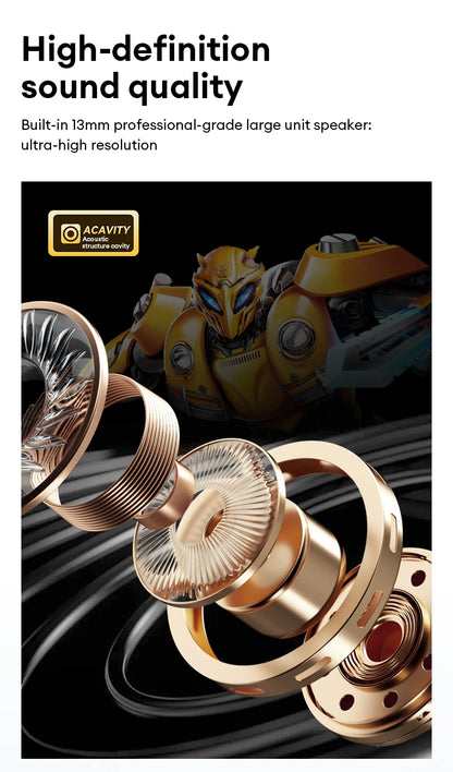 Bluetooth V5.4 Earphones Real-time Translation With AI Chat Headphones Meeting Recording Earbuds