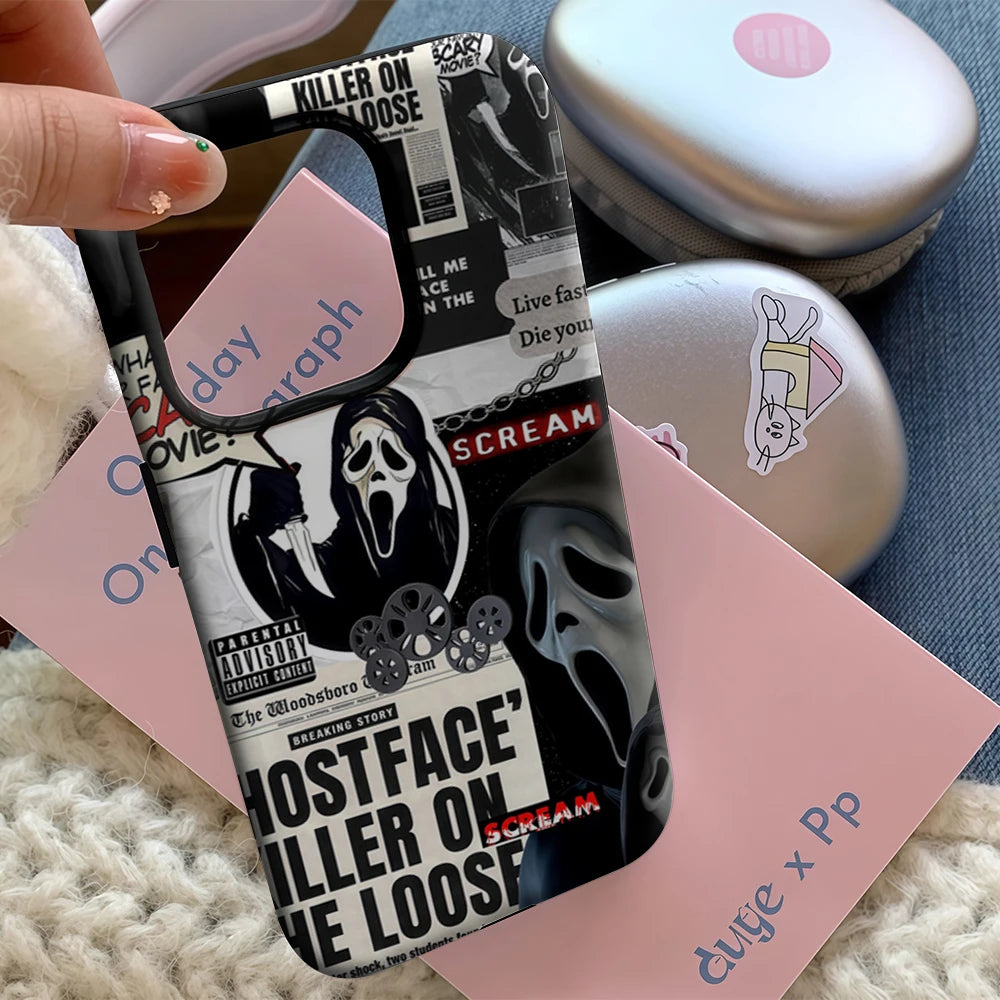 Scream Halloween IPhone17 Must-Haves Phone Case for IPhone 17 16 15 14 13 12 11 Pro Max Plus Double-layer Back Cover