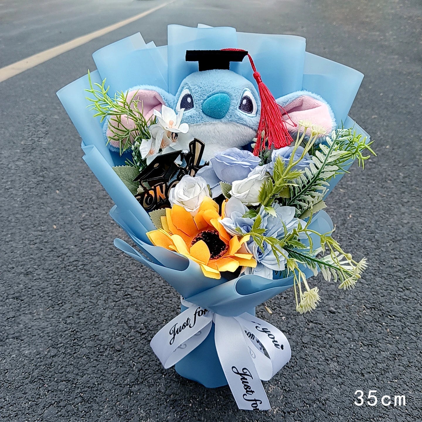 Lilo & Stitch Bouquet Major Holiday Gift PVC Rose Sunflower Anime Stuffed Doll Birthday Girl Valentine'S Christmas Day Girl Gift