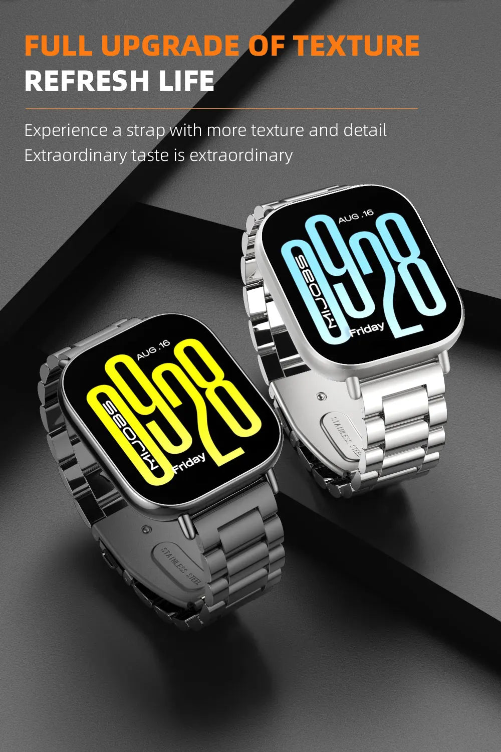 Metal Watchband For Xiaomi Redmi Watch 5 Active / 5 Lite Stainless Steel Replacement Strap Redmi Watch 5 Lite Wrist Bracelet