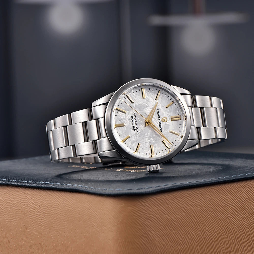 PAGANI DESIGN New Men Quartz WatchesTop Brand Sapphire Glass AR Coated Watch100M Waterproof Stainless Steel Watch for Men