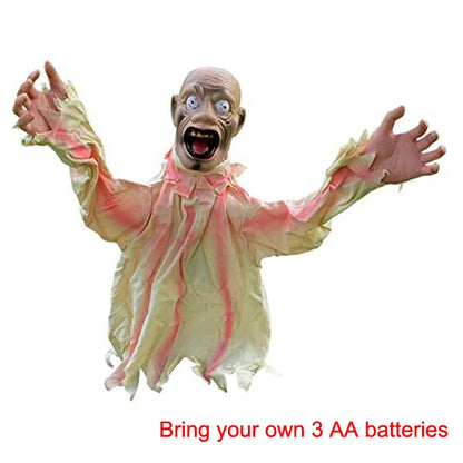 Halloween Scary Doll Horror Decoration To Insert Large Swing Ghost New Voice Control Decoration Outdoor Home Garden Scary Props