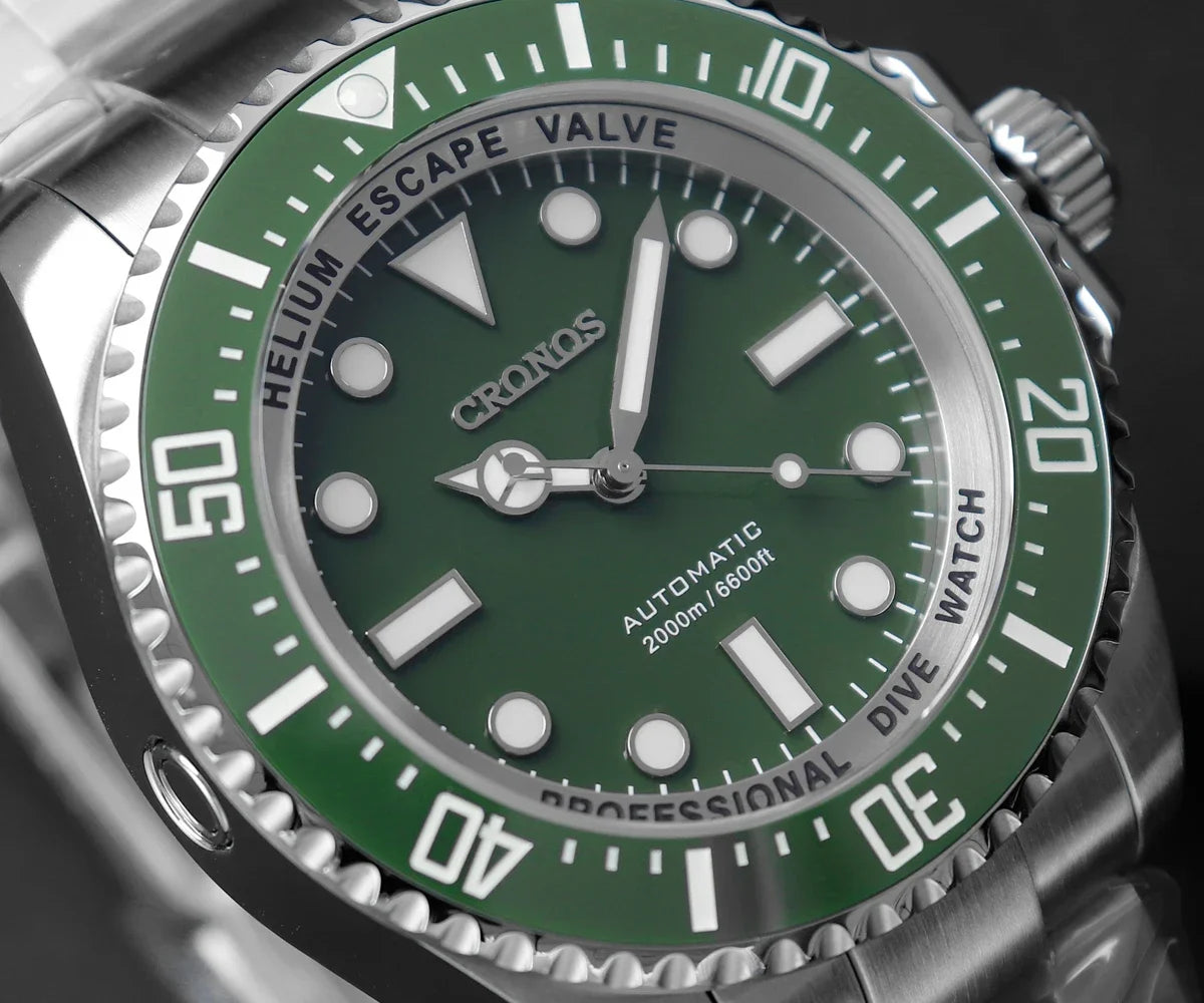 Cronos L6009M Diver Watch Waterproof NH35 Automatic Mechanical Sapphire Crystal Luminous 44mm Luxury Wristwatch