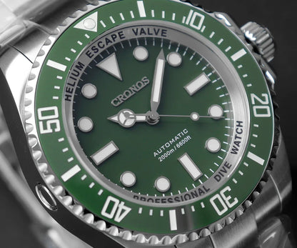 Cronos L6009M Diver Watch Waterproof NH35 Automatic Mechanical Sapphire Crystal Luminous 44mm Luxury Wristwatch