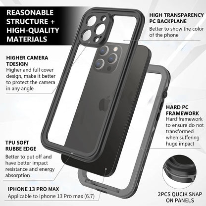 Waterproof Case For iPhone 17 Air 16e 15 Pro Max 14 Pro Max 13 12 11Pro Max XR Full Protection Heavy Duty Shockproof Covers
