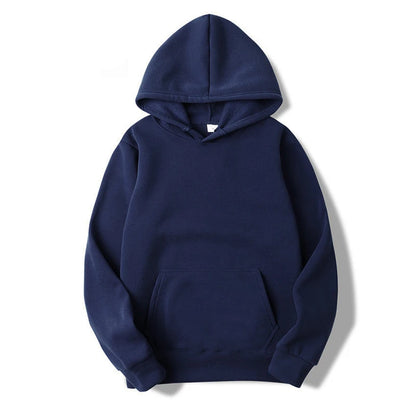 Men's Thin Hooded Hoodie Cotton Men's Top Spring and Autumn Solid Color Hooded Long sleeved Sweatshirt