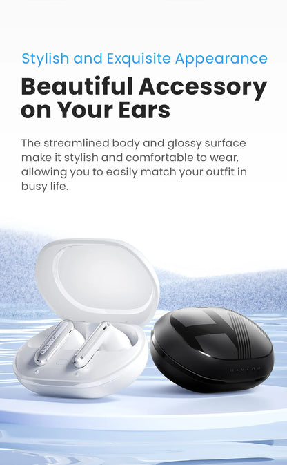 HAYLOU Mori Pro Bluetooth 5.4 Earphones Wireless  43dB Adaptive Hybrid ANC Hi-Res LDAC Earbuds 6 Mic Headphones 28H Battery Life