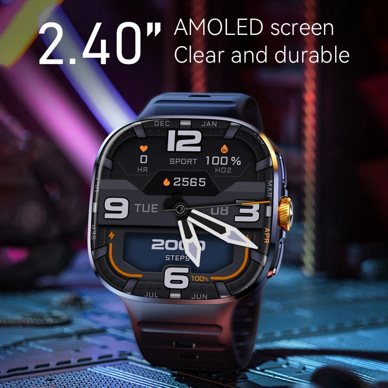 Smart Watch 720*720 AMOLED 2.40 inch Screen Video Call 8GB+128GB RAM 2100 mAh Google Play WIFI GPS Smartwatch