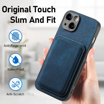 Vintage Leather Case with Detachable Magnetic Wallet Card Holder For iPhone 17 Air 16e 16 Pro Max 15 14 Plus 13 12 11