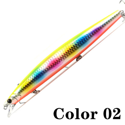 32.5g 163F Sea Floating Minnow Fishing Lure 163mm Tungsten  Weight Saltwater Hard Baits For Pike Sea Artificial Bait Tackle