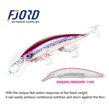 Sinking Minnow Fishing Lures Saltwater Freshwater Long Casting Sea Artificial Bait Jerkbait
