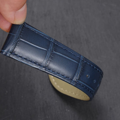 Calfskin Leather Watch Strap 18mm 20mm 22mm 24mm Watchband For Women Men Watch Accessories Solid Buckle Black Brown