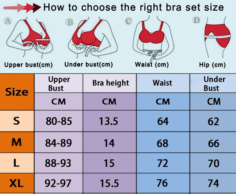 Embroidery Flower Transparent Underwear Bra Thong Set Ultra Thin Cup Large Size Perspective Wire Free Bikini Suit Women 2 Piece