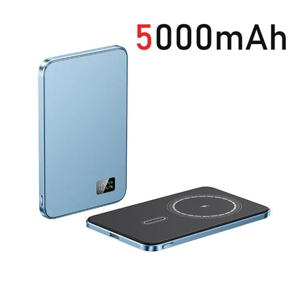 10000mAh Ultra Slim Magnetic Wireless Power Bank PD20W Auxiliary Spare battery For magsafe iphone 16 15 14 13 12 11 pro max F20